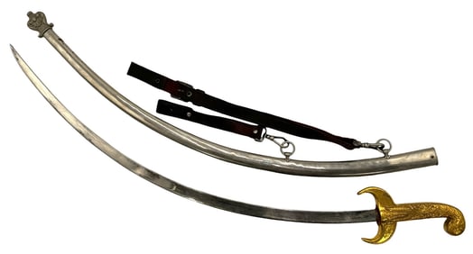 Fraternal Shriner Scimitar Sword with Scabbard "Korem Temple"