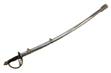 Replica US WW1 Model 1906 Ames Cavalry Sword with Steel Scabbard