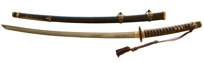 WWII Imperial Japanese War Navy Type 97 KAI GUNTO  with Shark Skin Saya