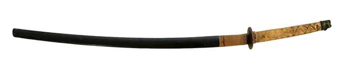 Edo Period Katana with Black Laquered Saya