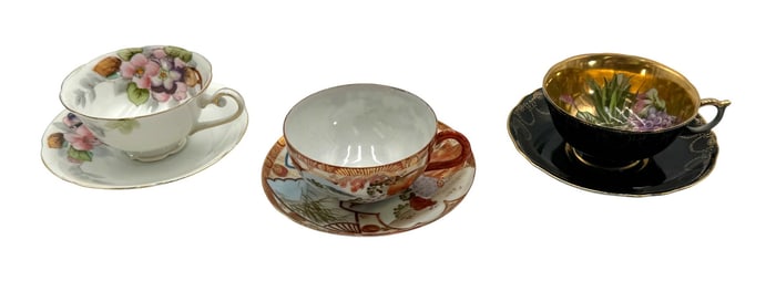 (Lot of 3) VTG Japanese Teacup Saucers