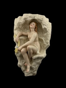 RARE  ROYAL WORCESTER 'FOUR SEASONS' ALLEGORICAL PARIAN WALL BRACKETS, CIRCA 1865