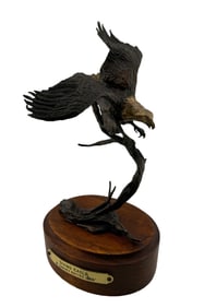 Harvey Rattey "Diving Eagle" Ltd Ed Bronze Sculpture