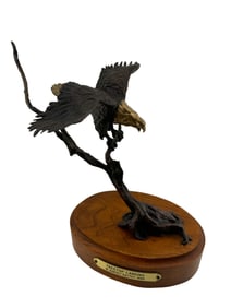 Harvey Rattey "Treetop Landing" Ltd Ed Bronze Sculpture