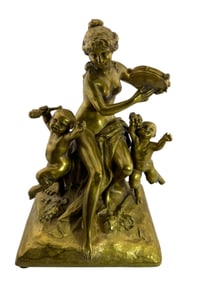 Early 1900s French Bacchanalian Group Bronze