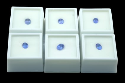 (Lot of 6) Loose Oval Shape Tanzanite Gemstone total 10.49 Ct
