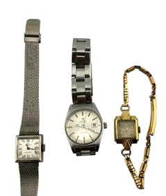 (Lot of 3) Ladies Dress Watch including Omega and 14K Elgin