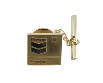 14Kt Gold Chevron Dealer Tie Pin