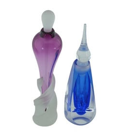 Two Glass Perfume Bottles.