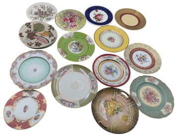 Collection of Vintage Plates including Hand painted