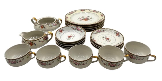 (21 PCS) Haviland & Co Limoges France Dinnerware