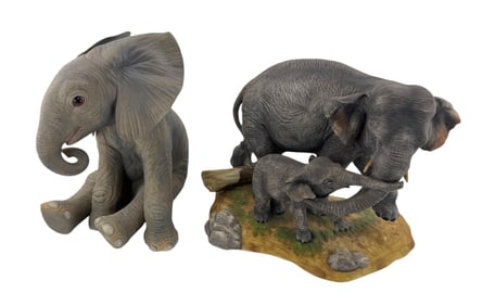 2 Lenox Elephant Scuptures