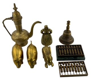 Collection of Vintage Miniature Brass Items