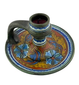 Pottery Rembrandt Gouda Holland Candle Holder.