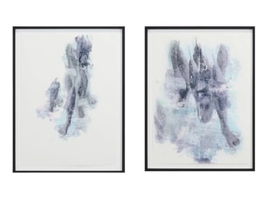 JACKIE BROOKNER (American, 1945-2015). "Untitled Drawings I and II," 1994 two ink on paper