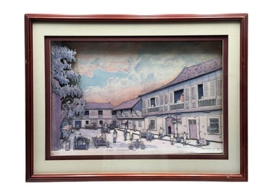 Felipe V. Adriano, Jr "Playa Cervantes 1894" Paper Art Media