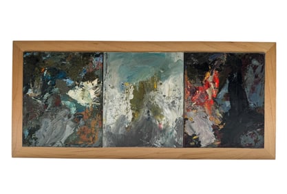 Adam Wolpert (American) Triptychs Oil on Board Untitled