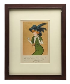 Early 1900s French Advertisement for Quina Laroche Wine with Fanny Brice Lithograph