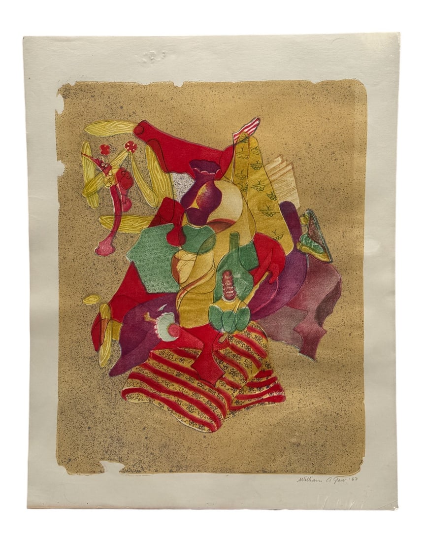 WILLIAM ALEXANDER GAW (American, 1891-1973) "Arrangement" Signed Lithograph: WILLIAM ALEXANDER GAW (American, 1891-1973) "Arrangement" Signed Lithograph C. 1963. Signed and dated lower right corner. Unframe Sheet 21" x 16 1/2"