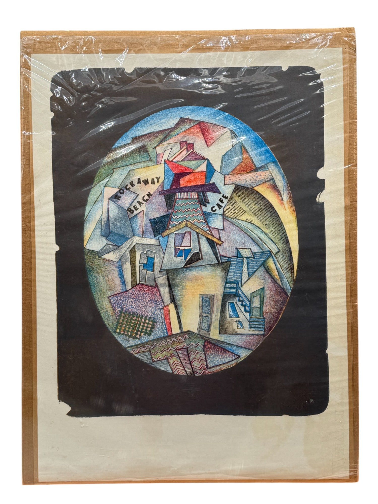 William Alexander Gaw (American, 1891-1973), "Rockaway Beach Café" Lithograph: William Alexander Gaw (American, 1891-1973), "Rockaway Beach Café" Lithograph. Unsigned. Unframe Sheet 21" x 16 1/2"