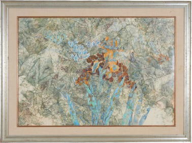 H.Y. (Peter) HSU (Chinese-American, 1931-2016), Iris Garden, gouache on paper