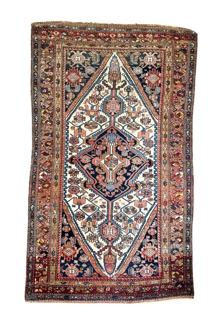 Iran Malayer Wool Hand Wooven Rug: Iran Malayer Wool Hand Wooven Rug. 48" x 80" A/R
