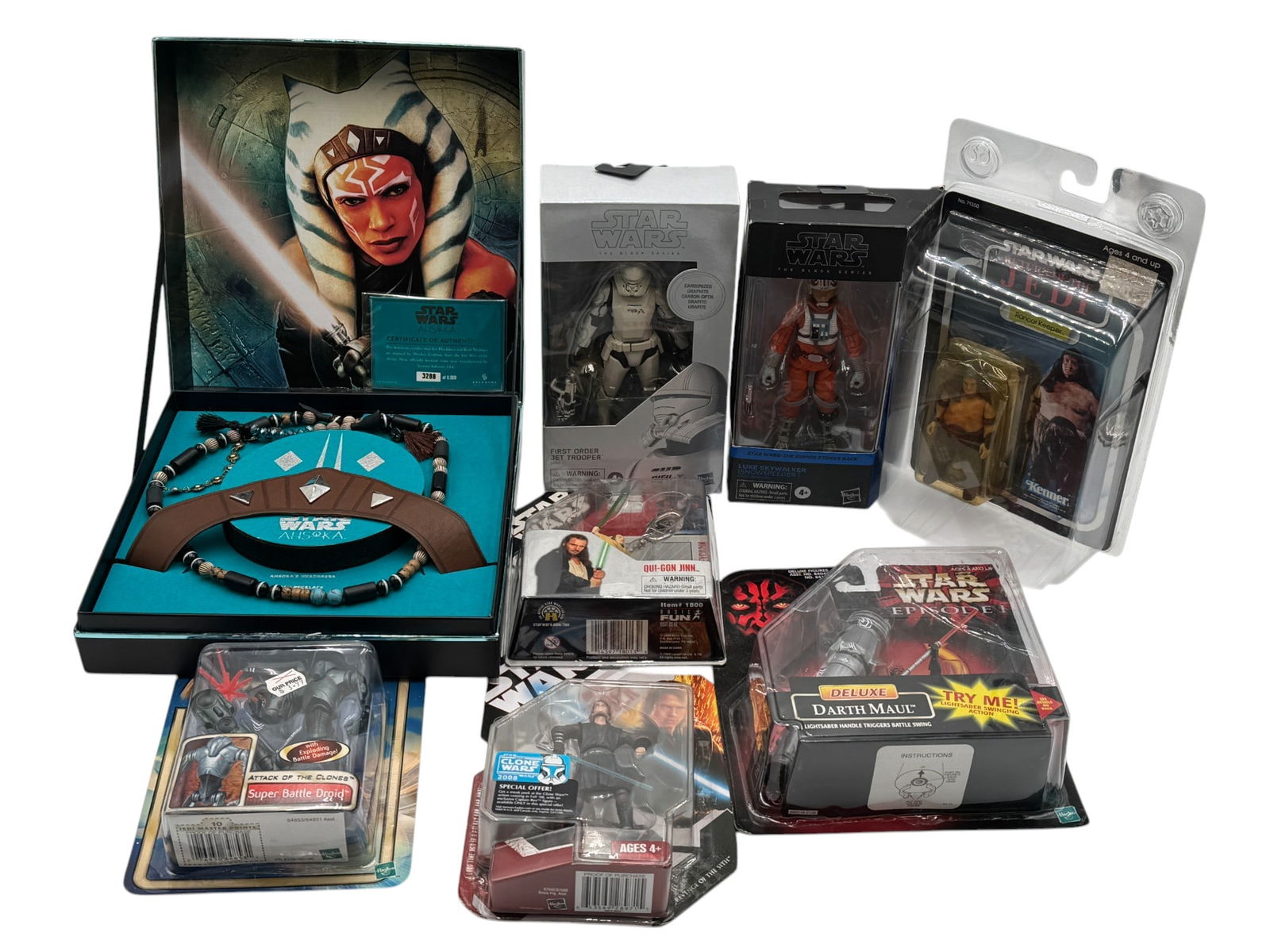 Collection of Star War Figurines including 1983 Rancor Keeper
