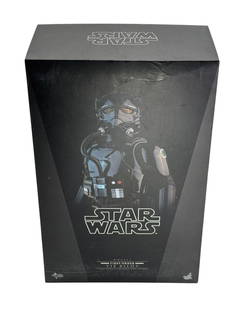 Hot Toys First Order TIE Pilot Star Wars MMS324 Sixth Scale Figure New in Box: Hot Toys First Order TIE Pilot Star Wars MMS324 Sixth Scale Figure New in Box. Box size 14.5" x 5" x 9"