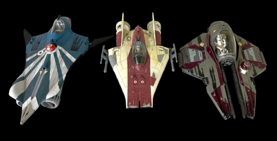 (Lots of 3) Star Wars Starfighter Space Ships