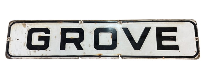 Vintage "Grove" Metal Sign