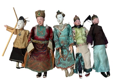 Collection of Antique Chinese Opera and Puppet Dolls