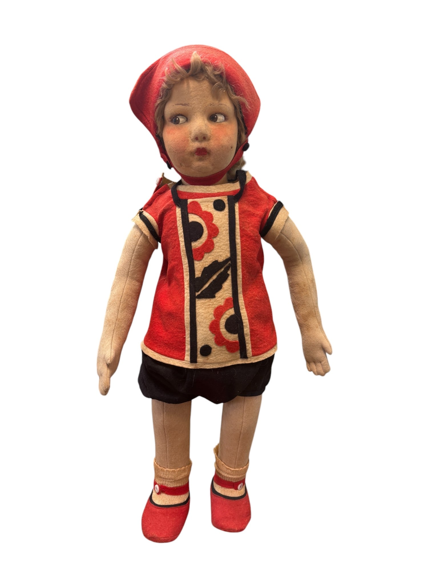 Italian Lenci Felt Doll 21 Inches (1 of 3)