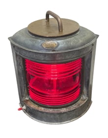 Perko Brass Nautical Lantern Red Light.