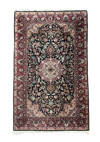 Persian Wool and Silk hand Knotted Rug