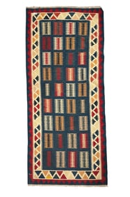 Tribal Kilim Flat-Weave Runner