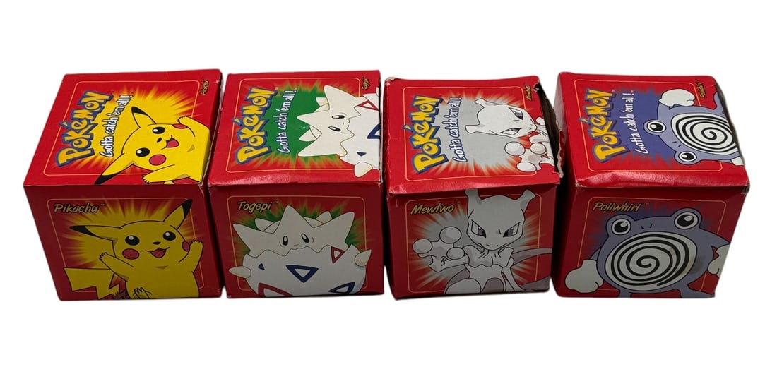 4 Sealed 1999 Burger King Exclusive 23K Gold Plated Pokemon Pokeballs Trading Card: 4 Sealed 1999 Burger King Exclusive 23K Gold Plated Pokemon Pokeballs Trading Card. Box is 4' x 4" x 4"