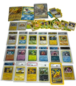 Collection of Graded and Ungraded Pokemon Cards