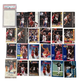 Collection of Micheal Jordan Basketball and Baseball Cards