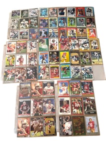 Collection of Football Cards including Joe Montana, Jerry Rice, Bo Jackson and Emmitt Smith