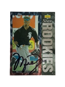 Micheal Jordan Signed Baseball Card