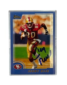 Jerry Rice Signed Football Card
