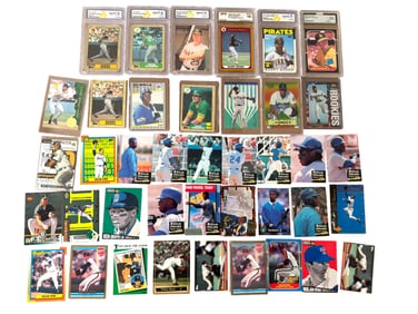 Collection of Graded and Ungraded Baseball and Rookie Cards, Barry Bonds, Ken Griffey Jr, Mark