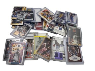 Collection of Basketball Cards including Rookie, Jersey Patch, and Signature Cards