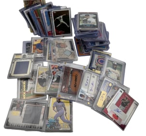 Collection of Baseball Cards including Rookie, Jersey Patch and Signature Cards