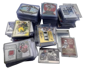 Large Collection of Football Cards including Rookie, Jersey Patch and Signature cards