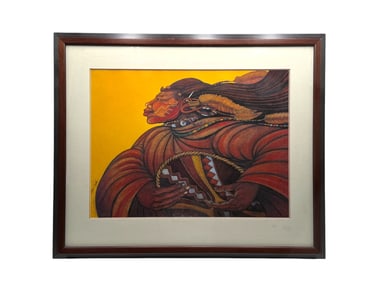 Charles Bibbs " Cloak and Shield" Limited Edition Color Lithograph Signed