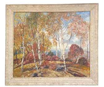 Paul Van Ryzin (American, 1889-1980) "Landscape" Oil on Canvas