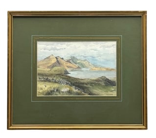 Original Landscape Watercolor signed M. Roberts