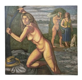 Norbert Schlaus (German/American, 1927-2009) Signed Oil on Canvas