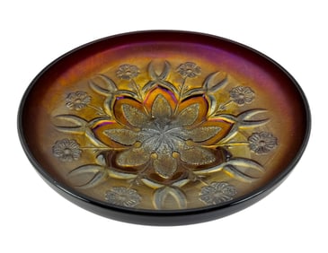 Dugan Carnival Wishbone & Spades Purple Bowl